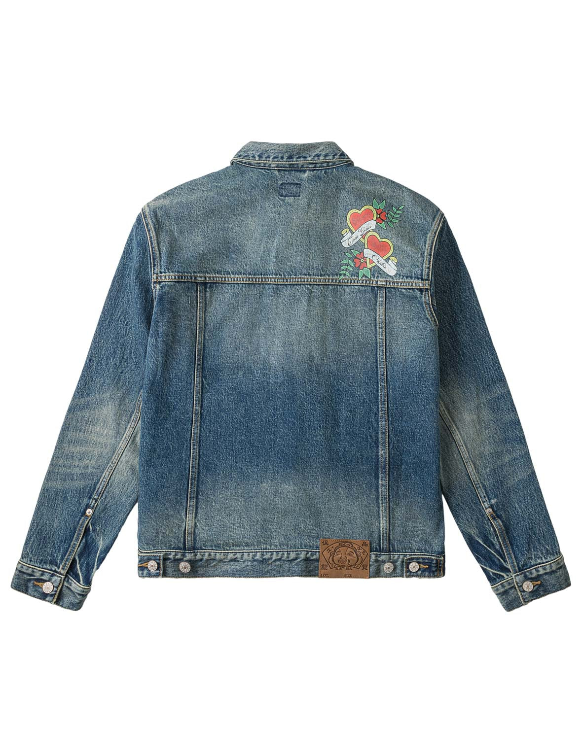 Evisu Logo Print Denim Work Jacket